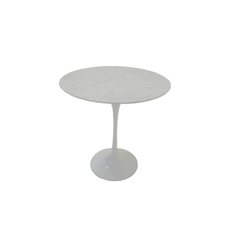 Pangea Home Ella Side Table Marbel White