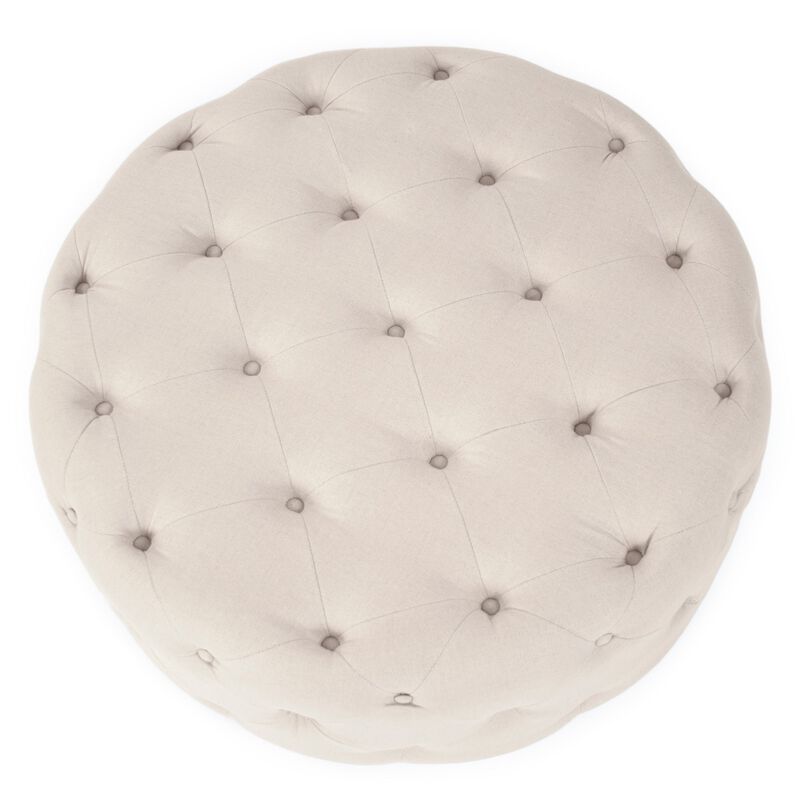 Round Tufted Ottoman image number 2