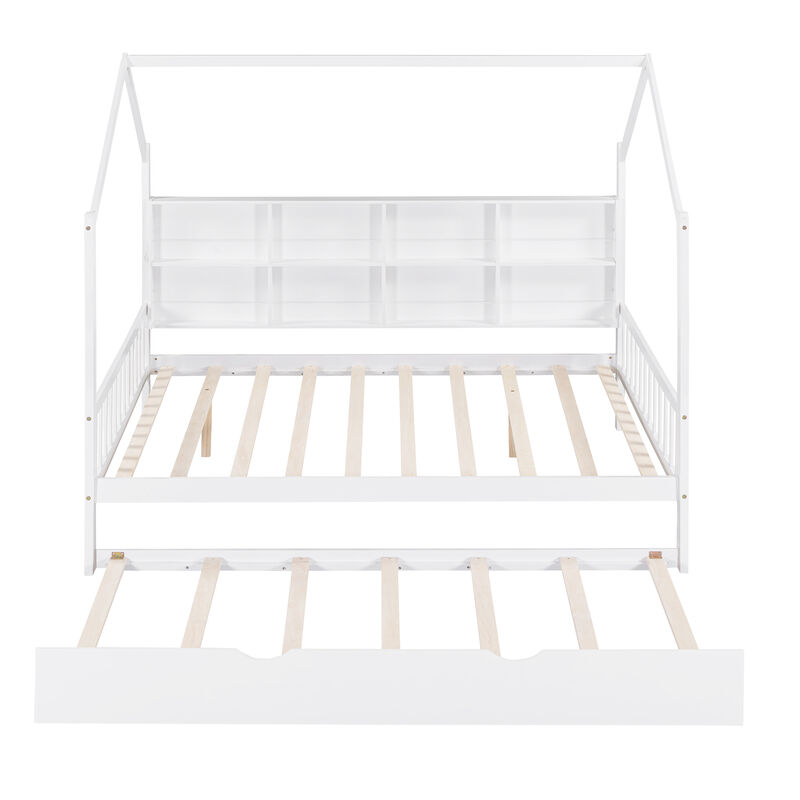 Merax House Bed with Trundle