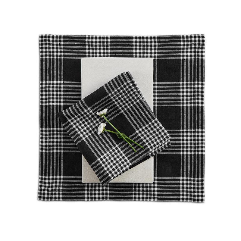 Linen Square Placemats - Glen check