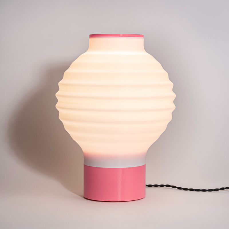 Asian Lantern Vintage Traditional Plant-Based PLA 3D Printed Dimmable LED Table Lamp