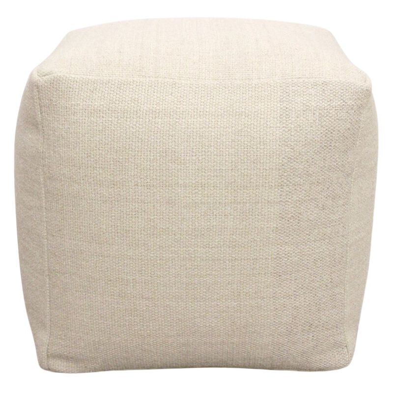 Alex Hamilton Remi Wool Pouf in Ivory
