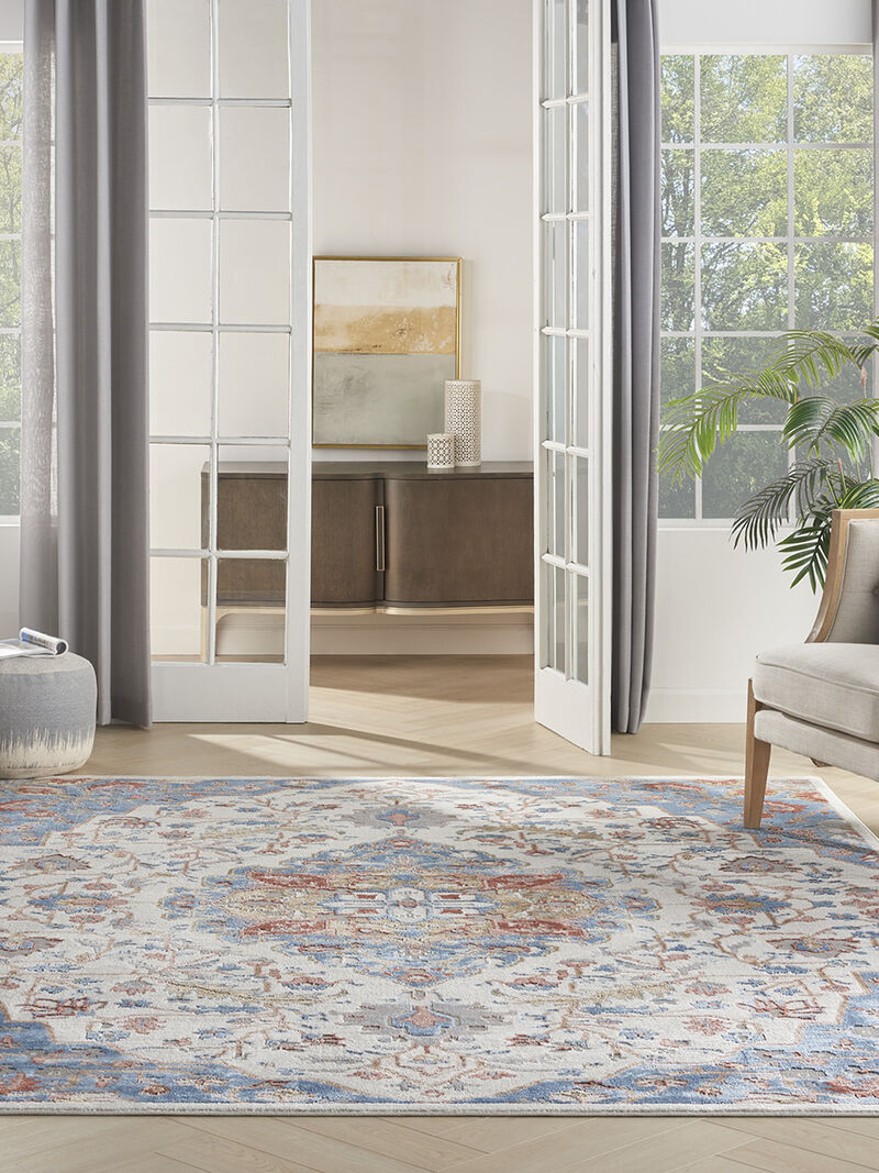 Elation ETN09 Ivory/Blue 9' x 12' Rug
