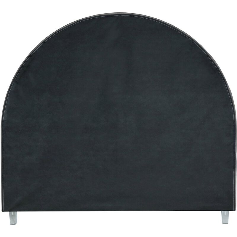 Meridian Furniture Rainbow Grey Velvet King Bed