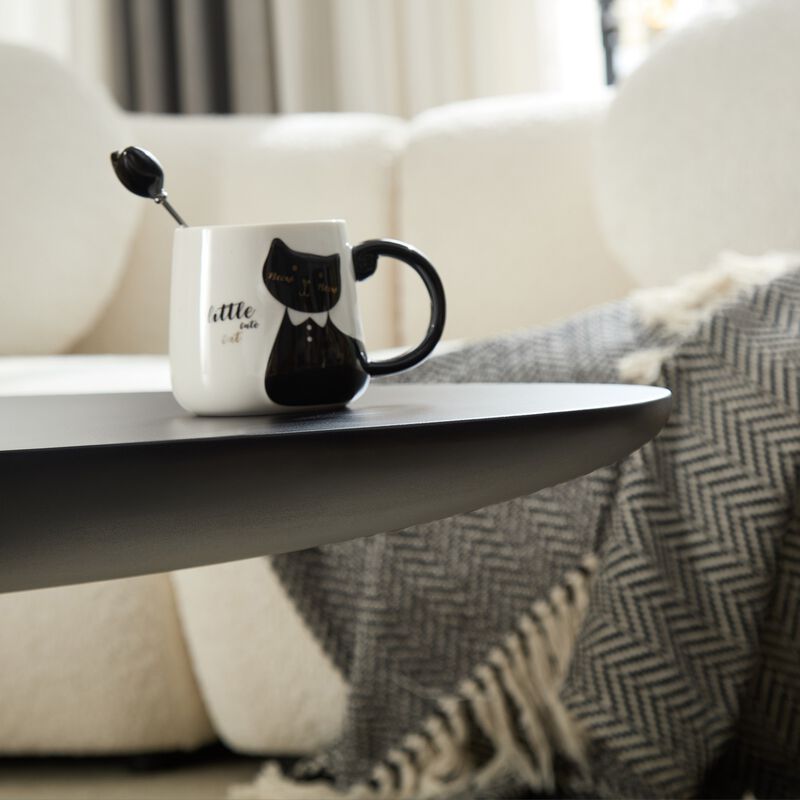 Glibop Lucky Stone-shaped Elliptical Coffee Table image number 6