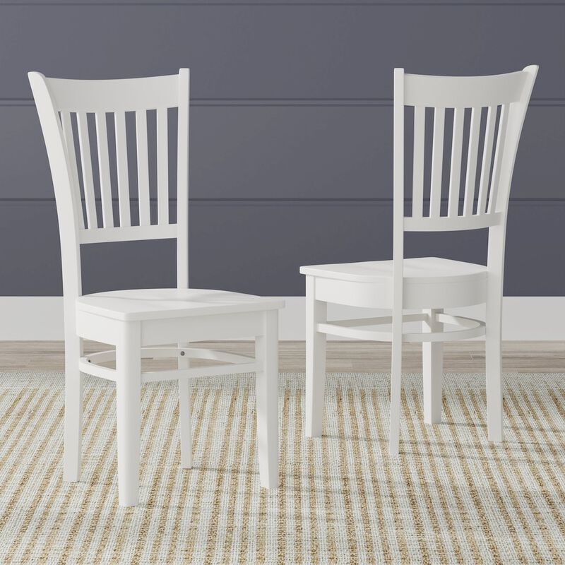 Rize Home Spindle Bck Dining Chairs (2) White image number 1