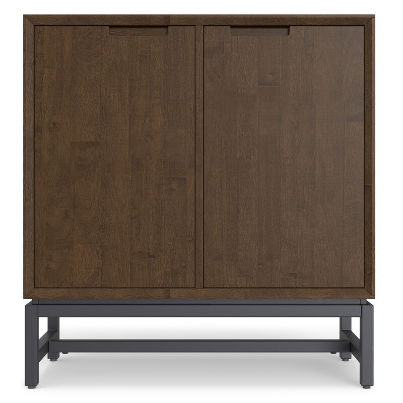 Banting SOLID HARDWOOD 39 inch Wide Modern Industrial Medium Storage Cabinet in Walnut Brown image number 3