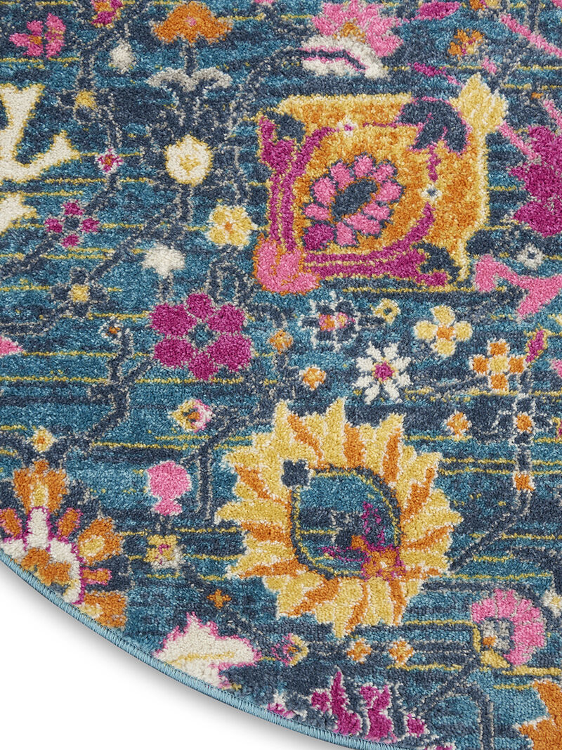 Passion PSN01 Denim 8' x Round Rug