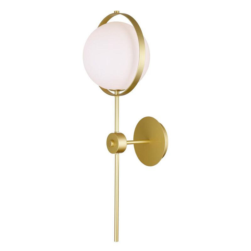 CWI Lighting Da Vinci 1 Light Wall Light With Brass Finish