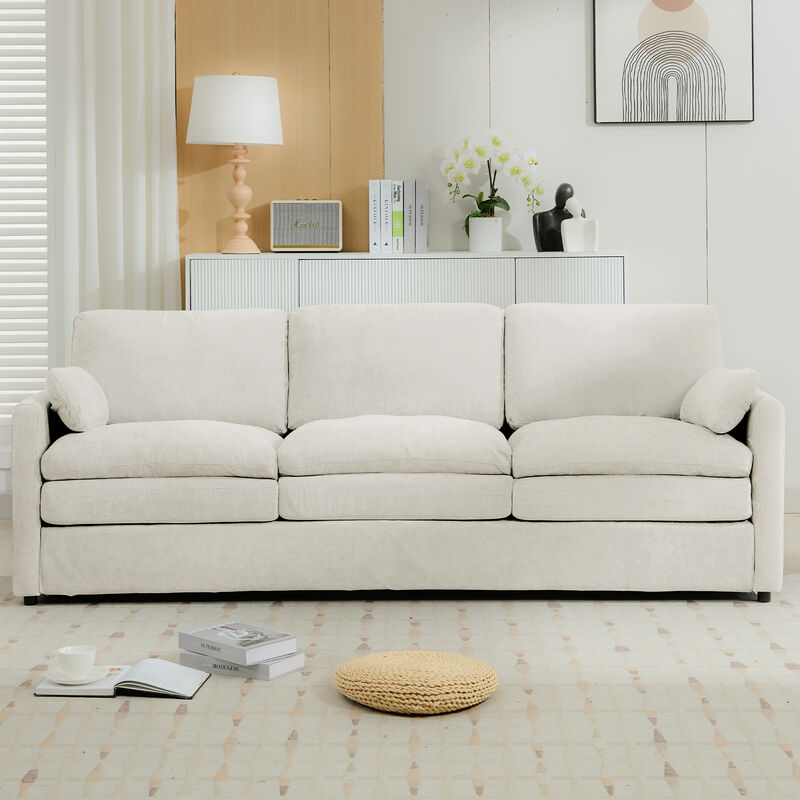 Whisen 89" Cozy 3-seater Sofa, Oversized Comfy Cloud Sofa, Double Cushion 3-seater Sofa image number 1