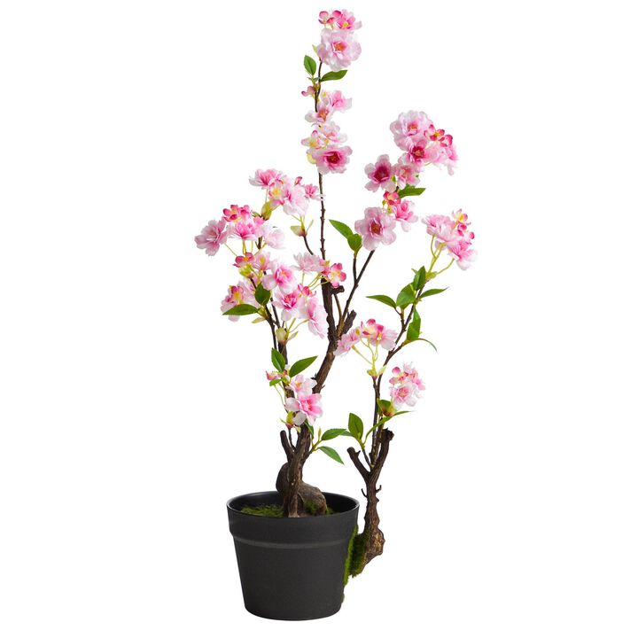 Nearly Natural 2.5-ft Cherry Blossom Artificial Plant