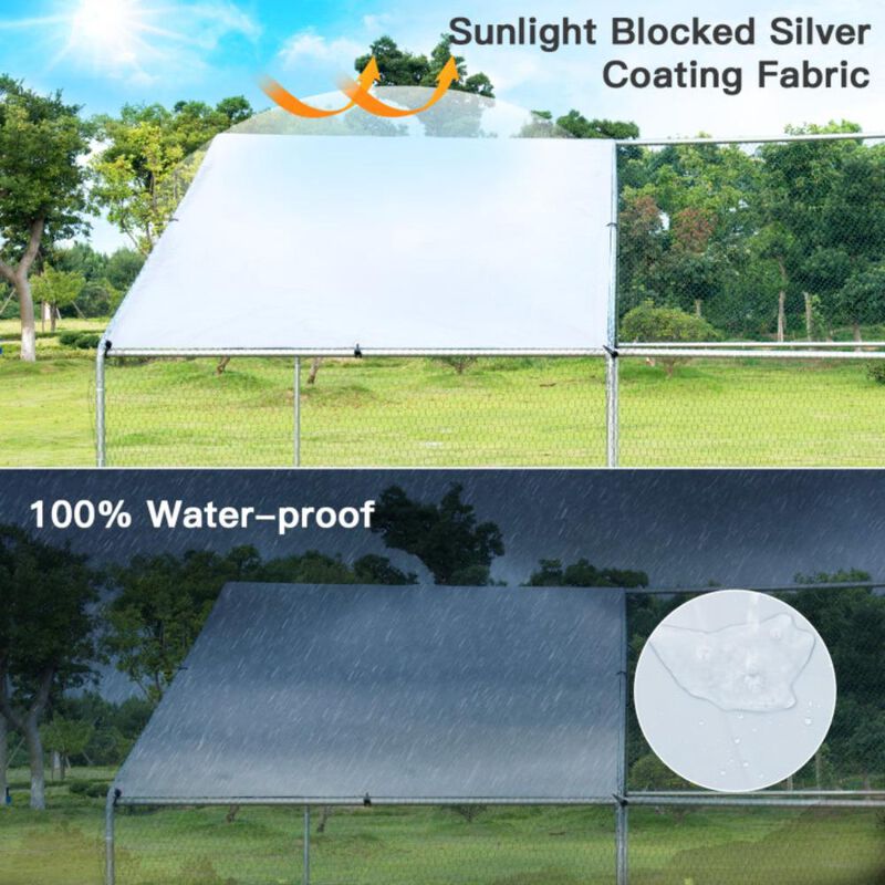 Hivvago Large Walk in Shade Cage Chicken Coop with Roof Cover