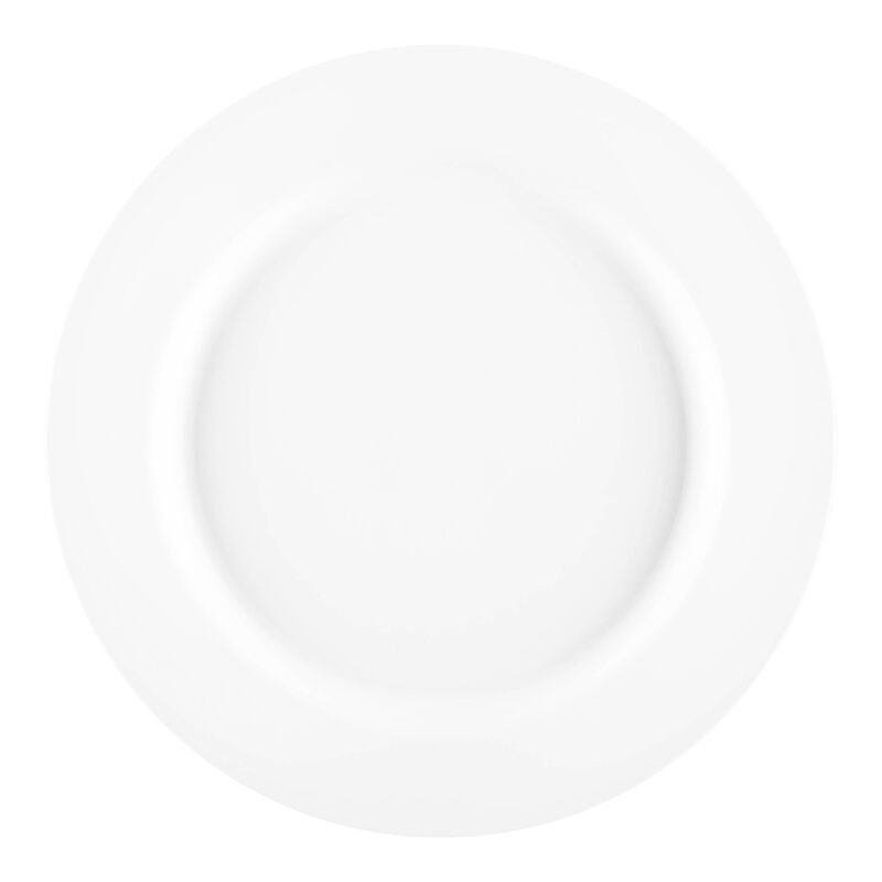 10" Matte Milk White Round Plastic Dinner Plates (120 Plates) image number 0