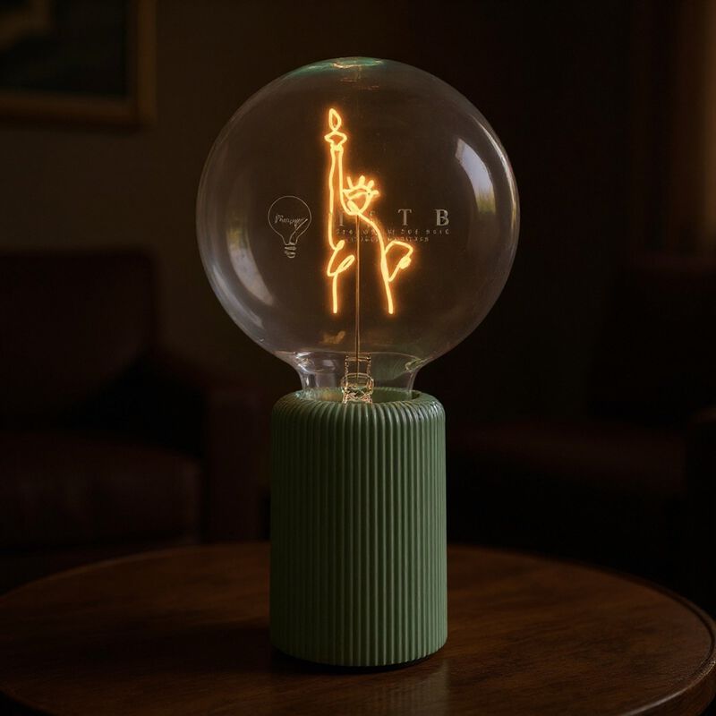 Bulb STATUE OF LIBERTY Amber with Base Table Lamp PORTABLE Pop image number 2