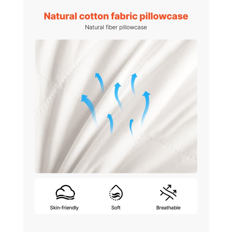Soft Fluffy Bed Pillows Set of 2 Down Alternative Support for Back Side and Stomach Sleepers image number 4