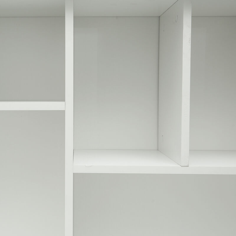 Streamdale Home Office Computer Desk With Hutch, Antiqued Finish