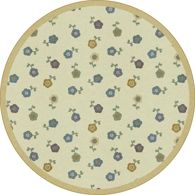 Joy Carpets Kid Essentials Awesome Blossom 13'2 Round Area Rug in Color Bold
