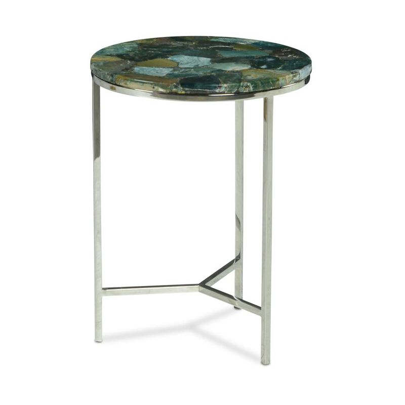 Foster Agate Top Round Chairside Table