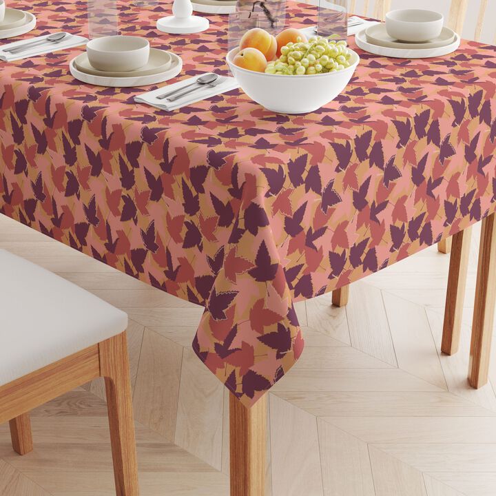 Fabric Textile Products, Inc. Square Tablecloth, 100% Cotton, Fall Season Maple Leaves