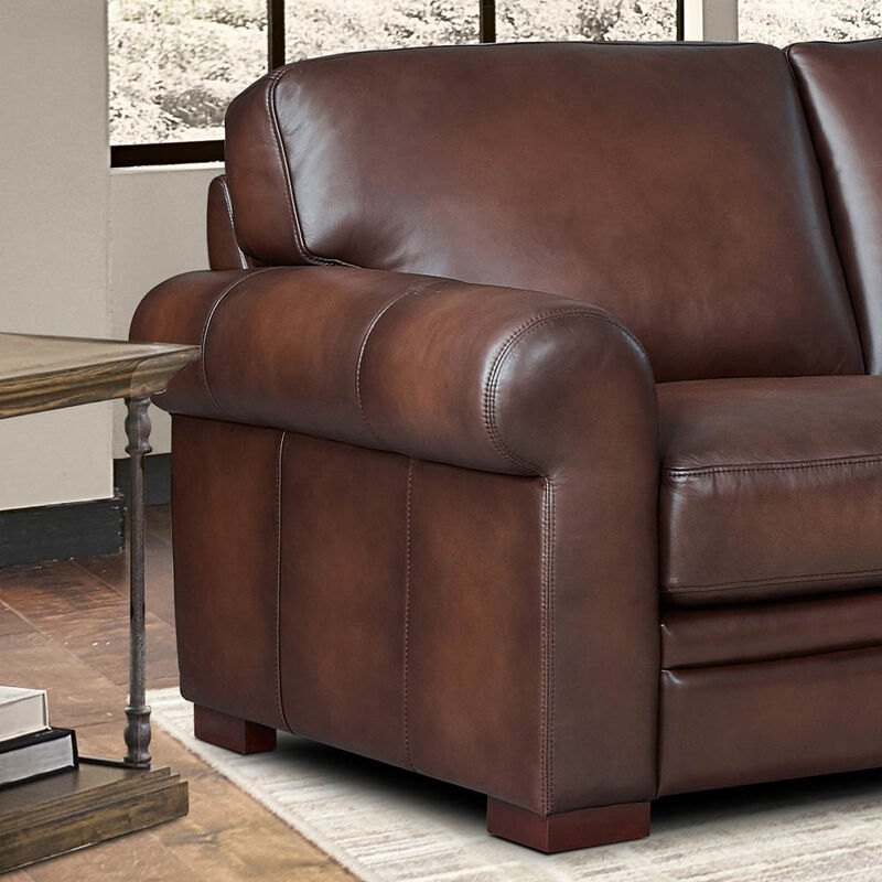 Brookfield Top Grain Leather Loveseat