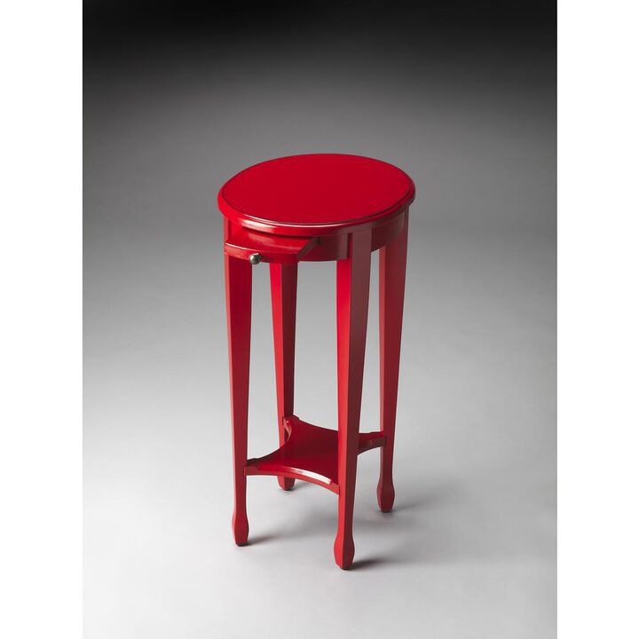 Butler Specialty Arielle Round 12.5"W Side Table, Red