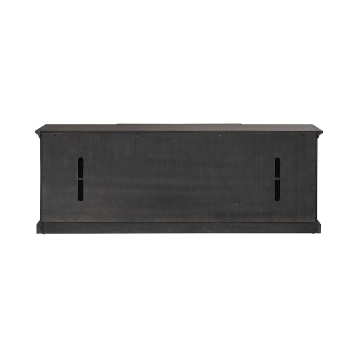 Liberty Furniture Paradise Valley 78 Inch Entertainment Console for Living Room - Saddle Brown