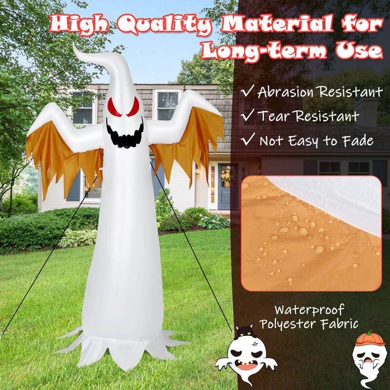6 Feet Halloween Inflatable Ghost Quick Blow up Halloween Decor with LED Lights