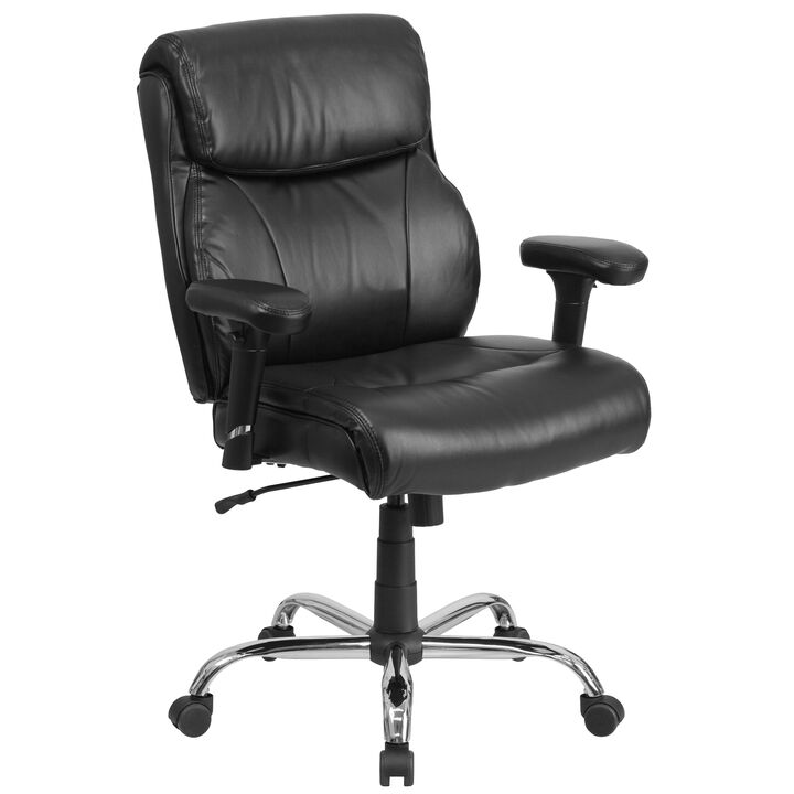 HERCULES Series Big & Tall 400 lb. Rated Fabric Ergonomic Task Office Chair with Line Stitching and Adjustable Arms