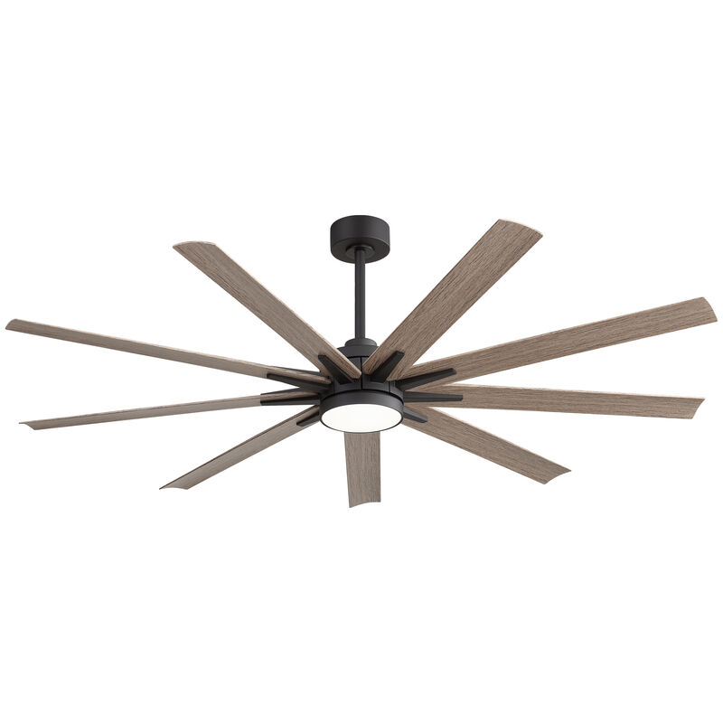 Breezary 65" LED Ceiling Fan with Light, DC Motor, 6-Speed Remote, Reversible, Quiet, 9 ABS Blades, 3CCT, Memory Function image number 0