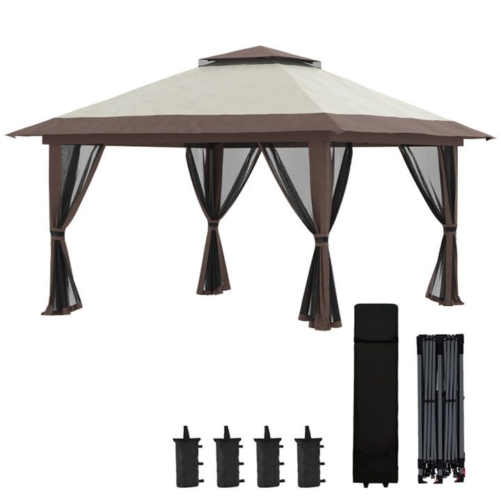 Outdoor Slant Leg Canopy with Carry Bag for Beach and Garden Use