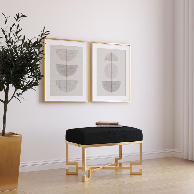 Dina Stool Gold Black