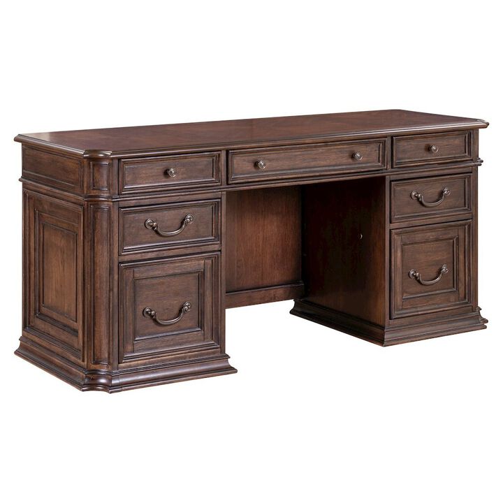 Liberty Furniture Executive Credenza Desk with Locking File Storage Drawers Home Office
