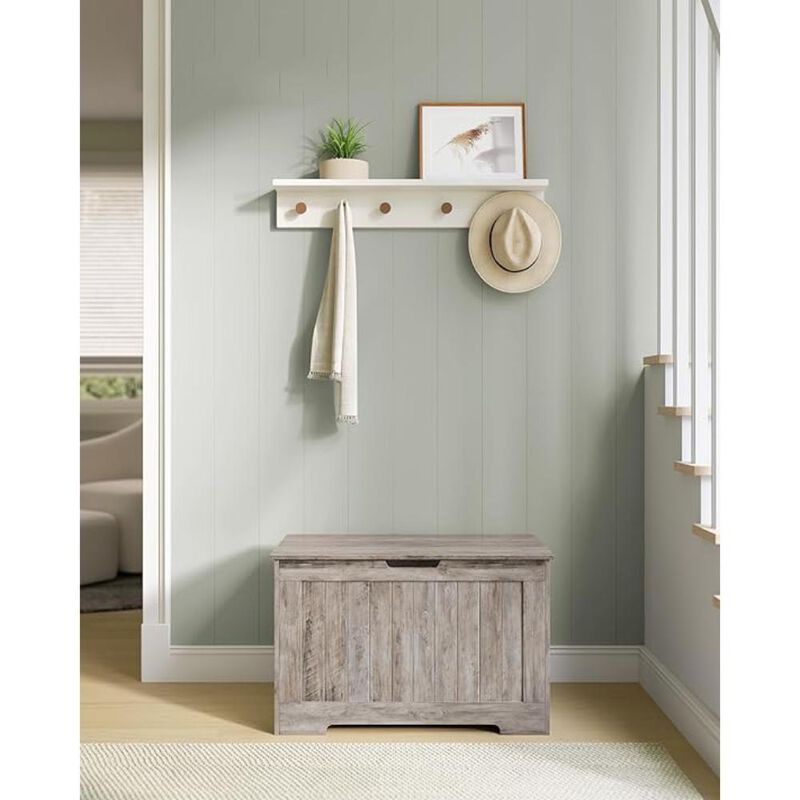 Storage Chest, Storage Bench, Entryway Bench with 2 Safety Hinges, Shoe Bench, Farmhouse Style