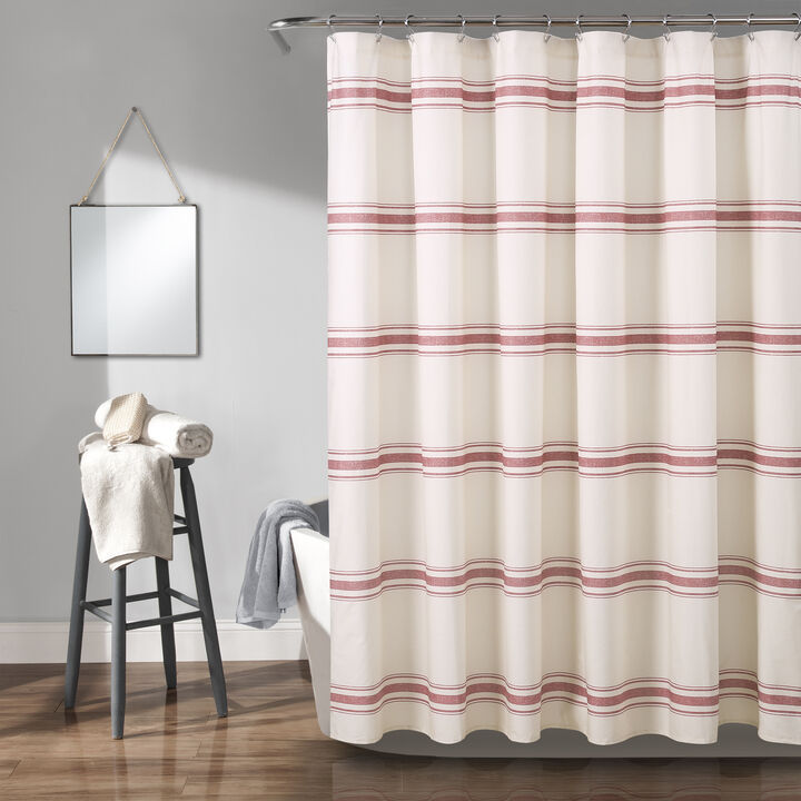 Farmhouse Stripe Shower Curtain