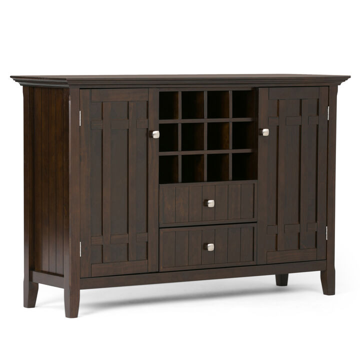 Simpli Home Bedford Sideboard Buffet and Wine Rack