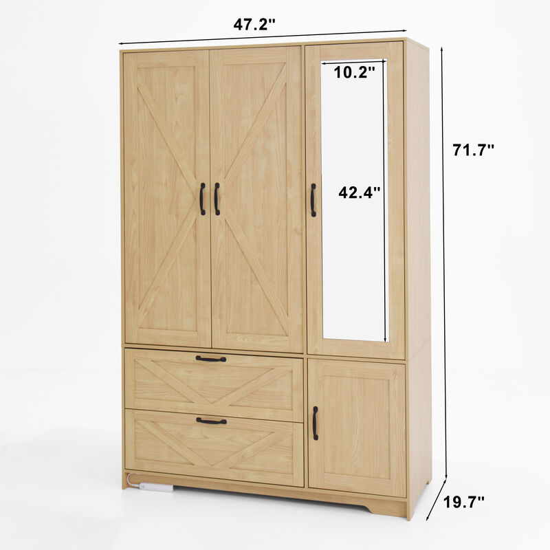 Fetgam Wooden Wardrobe image number 9