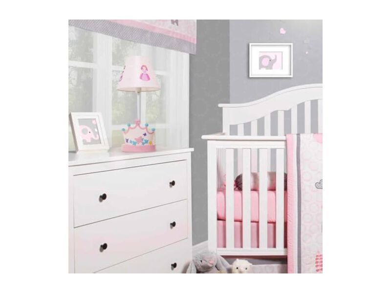 LED Princess Desk Lamp For Bedroom Bedside Desk Pink image number 1