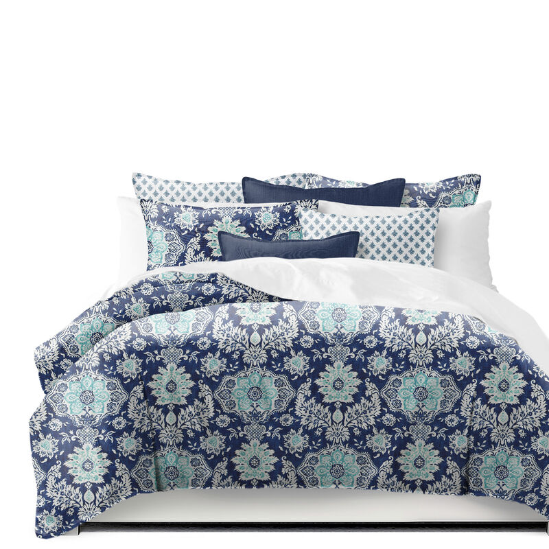 6ix Tailors Fine Linens Osha Blue/Aqua Comforter Set image number 1
