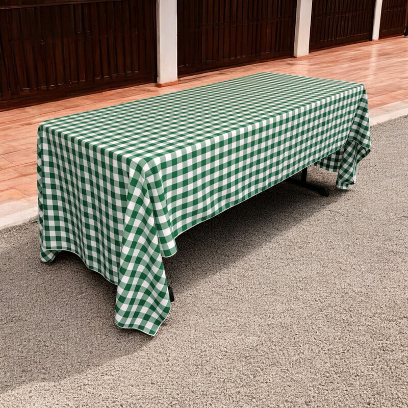 Polyester Checkered Tablecloth 60 by 144 Inch for Large Dining Tables and Celebrations image number 1