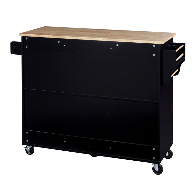 Merax Modern Kitchen Cart Rolling Kitchen Island with Storage