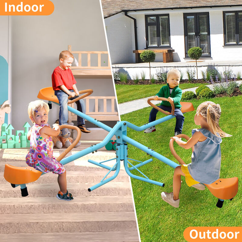 Nornap 4-Seat Rotatable Equipped Kids Seesaw Teeter Totter image number 5