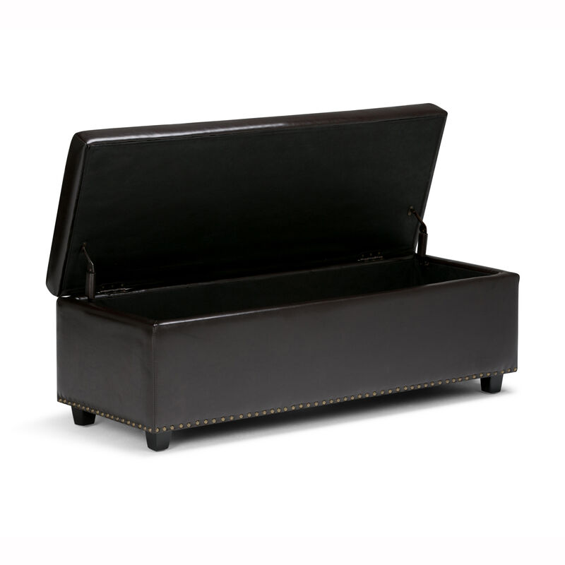 Simpli Home Hamilton Storage Ottoman image number 3