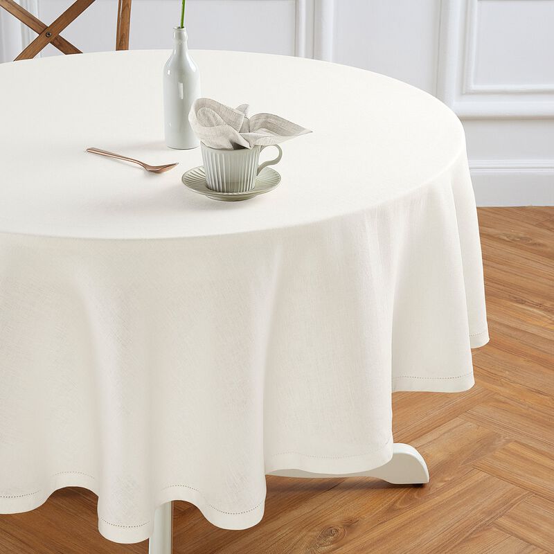 Linen Round Tablecloth - Sonoma Hemstitch image number 3