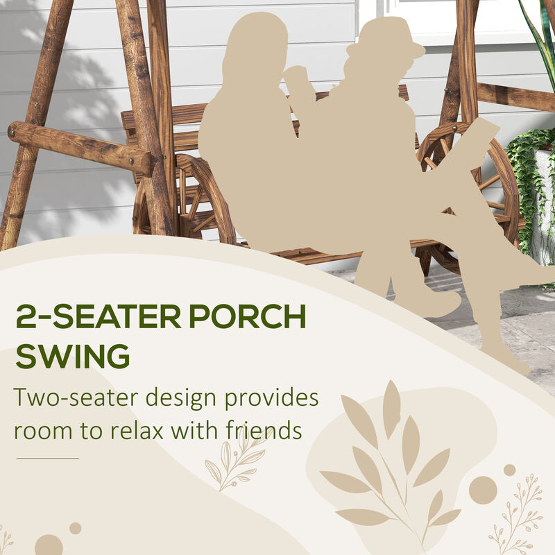 Outdoor Swing Chair with Cushion, Relaxing Hanging Seat for Patio or Yard