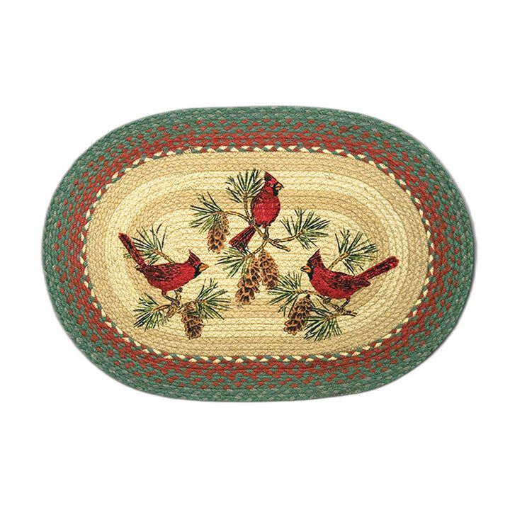 Earth Rugs Op-25 Cardinals Oval Patch 20 X 30