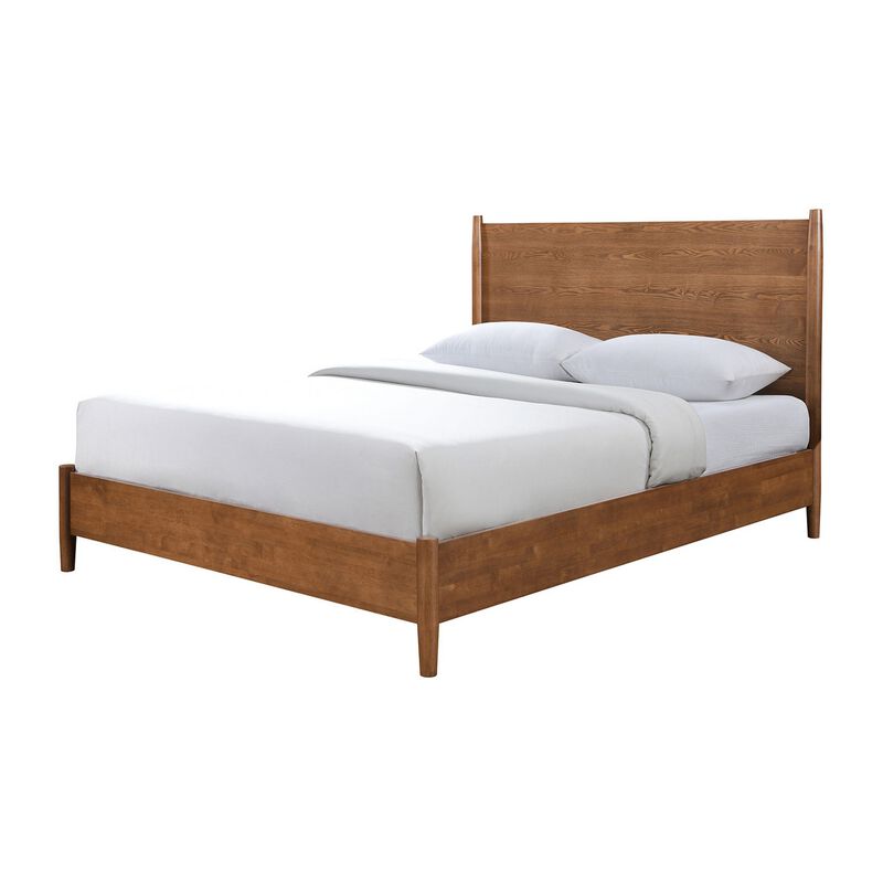 Queen Bedroom Set, Walnut Brown, Nickel Wood, 3 Piece Set with 2 Nightstands image number 2