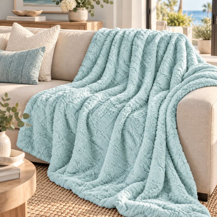 Ojai Large Faux Fur Throw Blanket