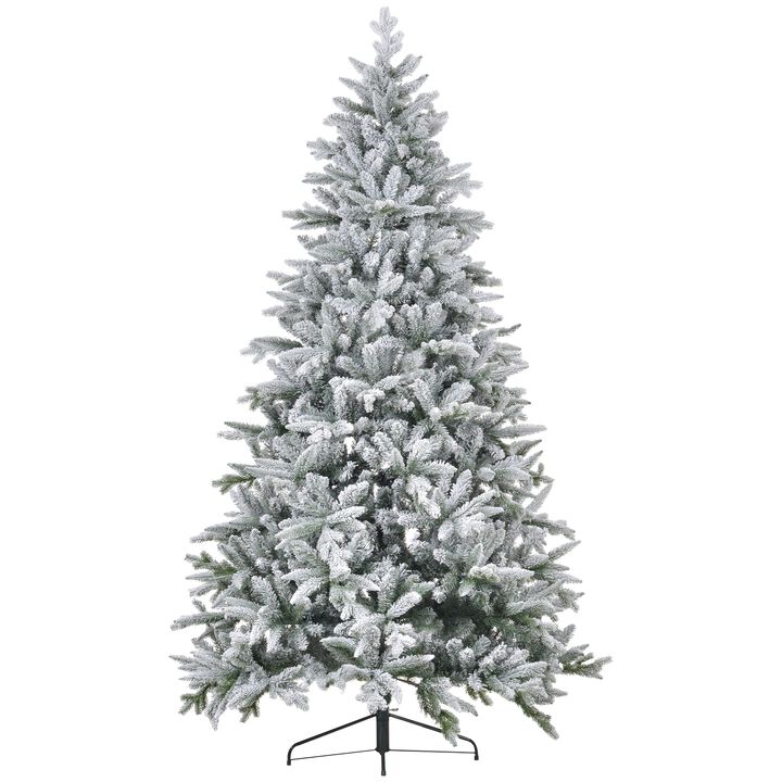8ft Snow Flocked Artificial Christmas Tree with 2003 Tips