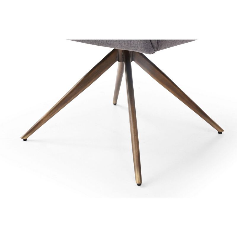 Modrest Riaglow - Contemporary Dark Grey Fabric Dining Chair