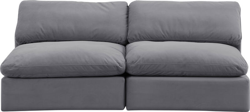 Meridian Furniture Comfy Grey Velvet Modular Sofa